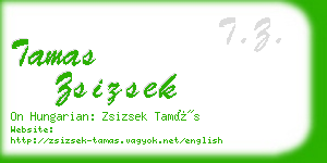 tamas zsizsek business card